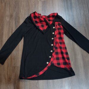 Rosegal Size L Baggy Pullover Sweater Dress With Buttons